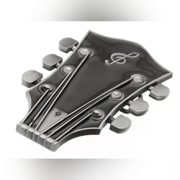 Guitar musician belt buckle approx. 3.75" inches fits 1.5 belt buckle - Picture 9 of 11